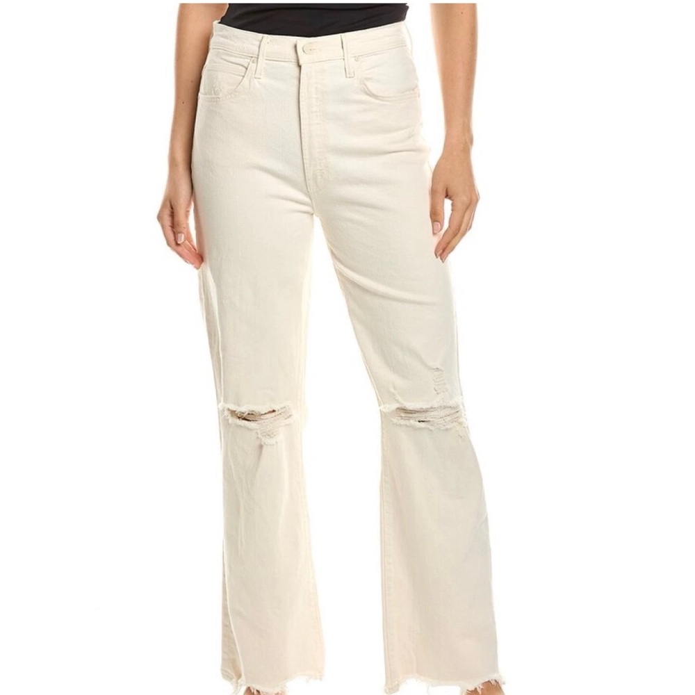 MOTHER SUPERIOR HIGH WAISTED TUNNEL VISION SNEAK DENIM JEANS NWOT